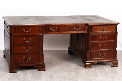 Lot 17 - A Georgian style partners desk