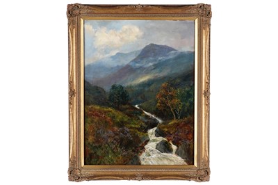 Lot 309 - John Falconar Slater - Scottish highland view with a stream | oil