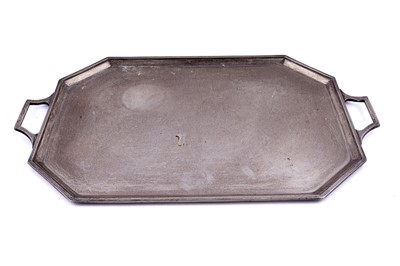 Lot 137 - A George V silver two-handled tea tray by Reid and Sons, Sheffield 1933