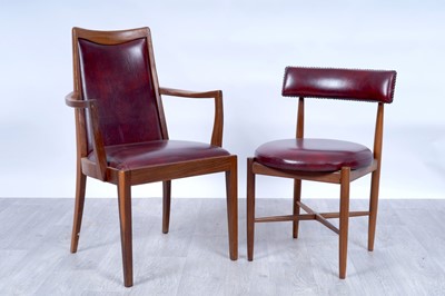 Lot 58 - G-Plan Fresco: a teak oblong dining table with four dining chairs; and two carvers