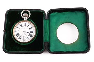 Lot 377 - A goliath pocket watch retailed by J C Vickery of Regent Street, London, in a travel case