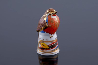 Lot 147 - A Royal Worcester ‘The Connoisseur Collection’ robin candle snuffer
