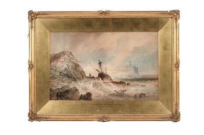 Lot 584 - Thomas Miles Richardson Snr. - A Wreck on the Black Middens, Tynemouth | watercolour