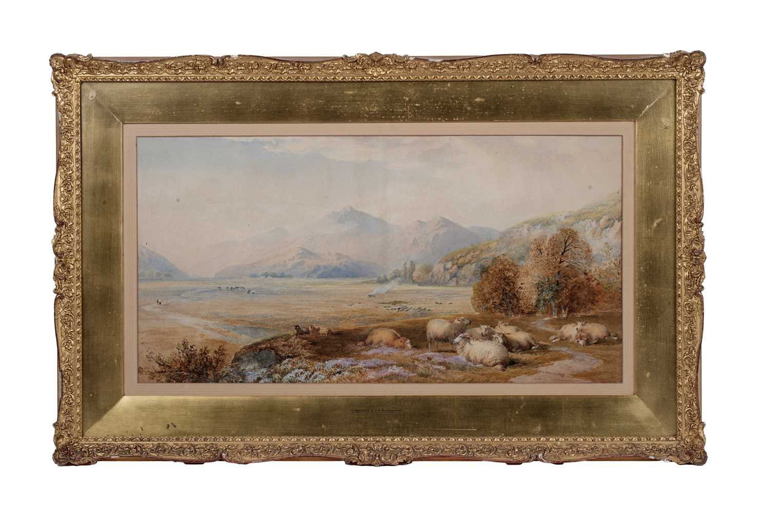 Lot 402 - Cornelius Pearson & Thomas Francis Wainewright - Sheep in the highlands | watercolour