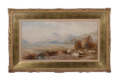 Lot 402 - Cornelius Pearson & Thomas Francis Wainewright - Sheep in the highlands | watercolour