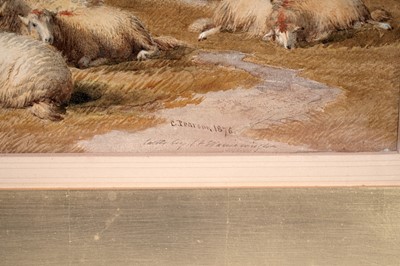 Lot 402 - Cornelius Pearson & Thomas Francis Wainewright - Sheep in the highlands | watercolour