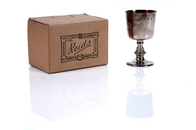 Lot 431 - An Elizabeth II Lindisfarne pattern silver chalice