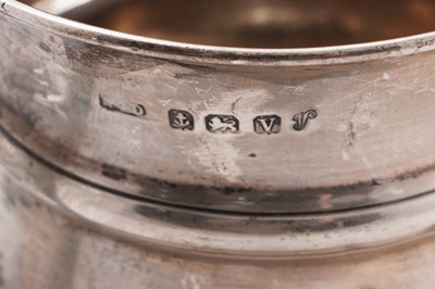 Lot 412 - Five silver Christening mugs, and other items