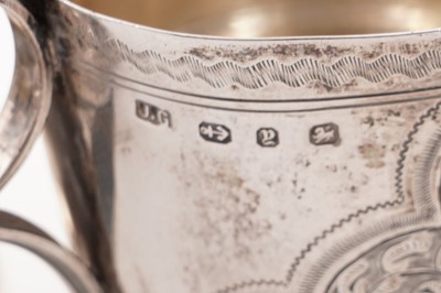 Lot 412 - Five silver Christening mugs, and other items