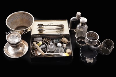 Lot 408 - Silver, silverplate, and sundry items