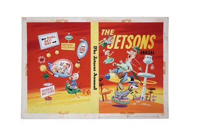 Lot 514 - Original painted front and rear cover artwork for The Jetsons Annual