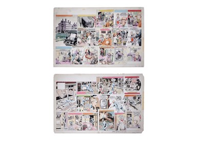 Lot 210 - Two original painted artboards from the story strip Guinea Pig