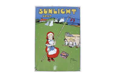Lot 365 - An enamel ‘Sunlight Soap’ advertising sign