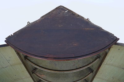 Lot 42 - An Edwardian revolving bookcase; and a Georgian inlaid mahogany corner cabinet