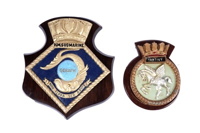 Lot 397 - Two H.M. Submarine tampions for Tantivy and Seraph