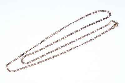 Lot 229 - A 9ct yellow gold figaro link chain