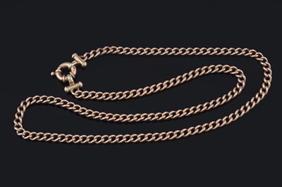 Lot 342 - A 9ct yellow gold curb link necklace