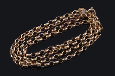 Lot 345 - A 9ct yellow gold necklace