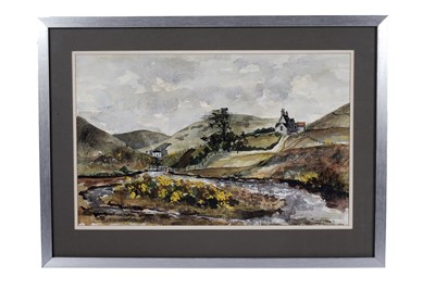 Lot 619 - Richard Hobson - Lake District landscape | watercolour