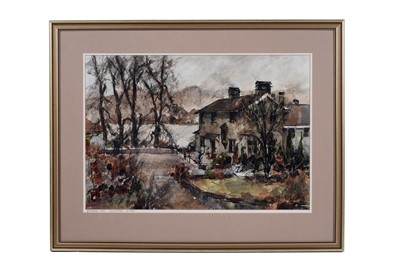 Lot 620 - Richard Hobson - Sharrow Bay, Ullswater, Winter | watercolour