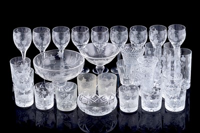 Lot 279 - A collection of Stuart Crystal ‘Cascade’ pattern glassware