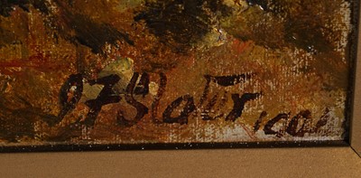 Lot 222 - John Falconer Slater - A cart passing a cottage | oil