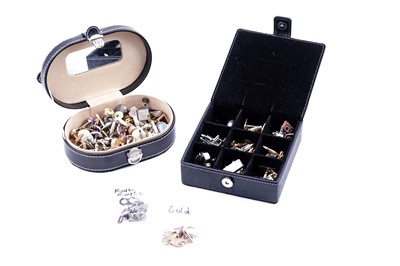 Lot 38 - Gold and other cufflinks, including: Norwegian silver, and Rolls Royce