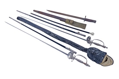 Lot 394 - A pair of 19th Century ceremonial dress swords; and other items