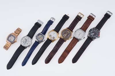 Lot 358 - Seven automatic wristwatches