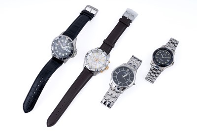 Lot 360 - Four quartz wristwatches, Seiko, Rotary and Avia