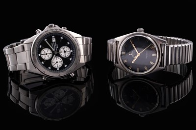 Lot 351 - Omega, Geneve: an automatic steel cased wristwatch