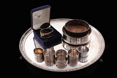 Lot 440 - A British Military Grenadier Guards presentation salver; and silver items
