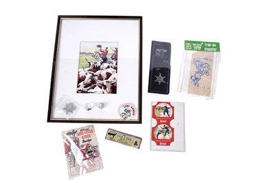 Lot 354 - Cowboy related toys; and a framed print