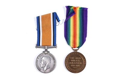 Lot 36A - A pair of First World War general service medals