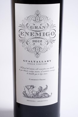 Lot 605 - Three bottles of Gran Enemigo 2012 Cabernet Franc