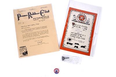 Lot 390 - Dinky Toys Club and other ephemera