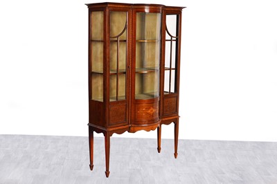 Lot 27 - An Edwardian inlaid mahogany display cabinet