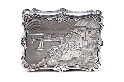 Lot 47 - A Victorian silver vinaigrette by Nathaniel Mills, Birmingham 1846