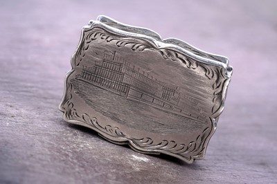 Lot 56 - A Victorian silver castletop vinaigrette by Foxall and Co., Birmingham 1850