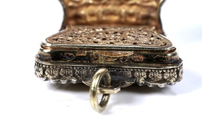 Lot 10 - A small George IV parcel gilt vinaigrette by Joseph Wilmore, Birmingham 1820