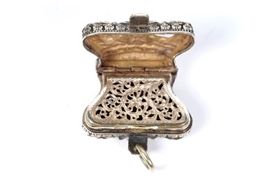 Lot 10 - A small George IV parcel gilt vinaigrette by Joseph Wilmore, Birmingham 1820