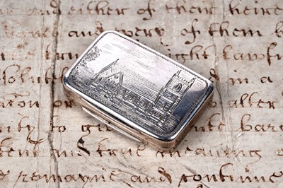 Lot 26 - A George III silver castletop vinaigrette robably by William Boot, Birmingham 1805