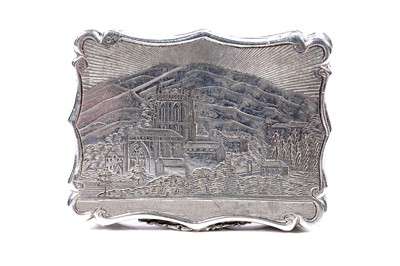 Lot 43 - An extremely rare Victorian silver castletop vinaigrette by Nathaniel Mills, Birmingham 1851
