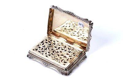Lot 43 - An extremely rare Victorian silver castletop vinaigrette by Nathaniel Mills, Birmingham 1851