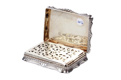 Lot 43 - An extremely rare Victorian silver castletop vinaigrette by Nathaniel Mills, Birmingham 1851