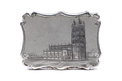 Lot 14 - A rare Victorian silver castletop vinaigrette by Nathaniel Mills, Birmingham 1850