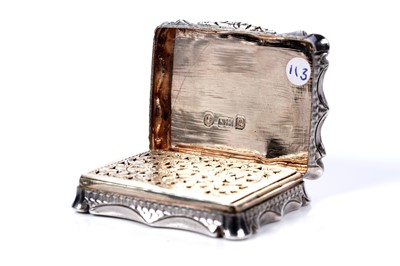 Lot 74 - A very rare Victorian silver castletop vinaigrette by Nathaniel Mills, Birmingham 1847