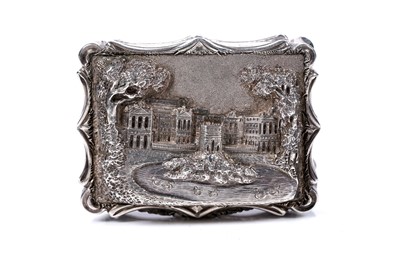Lot 74 - A very rare Victorian silver castletop vinaigrette by Nathaniel Mills, Birmingham 1847