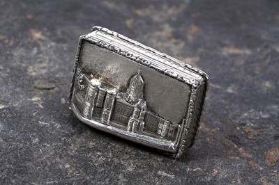 Lot 44 - A Victorian silver castletop vinaigrette, by Nathaniel Mills, Birmingham 1836