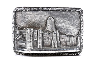 Lot 44 - A Victorian silver castletop vinaigrette, by Nathaniel Mills, Birmingham 1836